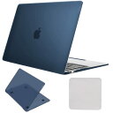 MacBook Air 13インチ ケース 2020 2019 2018 M1チップ 対応 A2337 A2179 A1932(ディスプレイ用研磨布 クリーニングクロス 付き),マットシーブルー