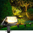 ソーラーライト 屋外 スポットライト ソーラー充電 光感センサー 【超高輝度LED搭載/高さ&角度自由調整/防水防雨】防犯 ガーデン 軒/庭/玄関/車道/ガレージ 防犯対策 停電・災害時に適用