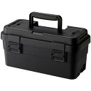 リス(RISU) 収納ボックス トランクカーゴ スタックカーゴ 約6L ブラック 日本製 S-6 ツールボックス 屋外収納 キャンプ 防水 GHON188