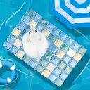 WIEXUN ハムスター ひんやりプレート 涼感 クールマット 冷却マット 小動物用 涼しい 物理冷却 温度を下げる クール・マーブル 夏用 熱中症防止 暑さ対策 各種サイズ (30*15)(4)