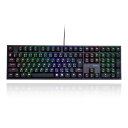 GM-JAPAN ゲーミング キーボード 青軸 高耐久 有線 メカニカル RGB テンキー付き 109キー 日本語配列JP GM-KB-BK