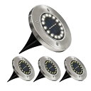 A-ITEM ソーラーライト 埋め込み式 4個セット LED Ground Spot 白色 暖色 自動点灯 配線不要 充電不要 防犯用 ガーデニング 庭 WHI...