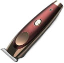 Mopoq 防水プロフェッショナル電動バリカンバリカン0.1mmのスチールブレードビアードトリマー、レッド (Color : 赤)