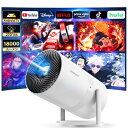 【最新Android TV搭載&270°回転】OWNKNEW プロジェクター 18000LM 天井投影 1080P WIFI6 自動台形補正 4K対応 Bluetooth5.4 小型 ホームプロジェクター 家庭用 スタンド一体型 内蔵HiFiスピーカー 短距離投