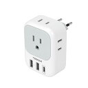 変換プラグ Cタイプ 海外旅行用 韓国 変換プラグ TESSAN USB-C付き 4個AC差込口 2個Type-A 1個Type-C イタリア スペイン ドイツ...