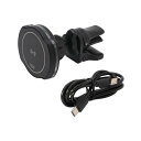 槌屋ヤック(Tsuchiya Yac) 車内用品 スマホホルダー ワイヤレスチャージ マグホルダー エアコン ブラック PF-418