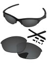 PapaViva 偏光 交換レンズ ゴムキット付き For Oakley Half Jacket ブラック