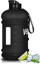 VENNERLI ハーフガロンウォーターボトル 2.2L Lサイズ スポーツウォーターボトル ハンドル付き 72オンス BPAフリー 再利用可能 プラスチックウ...