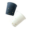 使い捨て紙コップ 星屑デザイン 100ml 240個セット ネイビー・ホワイト 業務用対応 日本製 シンプル おしゃれで可愛い映えるペーパーカップ