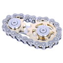Fidget Spinner、リンケージバイクチェーンスピナーデザイン2ギアフィギティスピンフィンガーゲーム、滑らかなベアリングを備えた金属ステンレス鋼耐久性の...