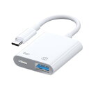 Type C変換アダプタ2 in 1 OTGカメラアダプタ変換ケーブル 100 W急速充電 双方向USB 3.0高速伝送写真/ビデオ/音楽//ファイル伝送設定不要Uディスク/マウス/キーボードなど