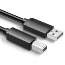 USB2.0 プリンターケーブル USB-A(オス)to USB-B(オス) タイプ プリンター配線 高耐久性 高速転送 プリンタファクシミリスキャナ複合機などの適用 (ブラック 1M)