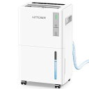 LETCREN 除湿機 コンプレッサー式 衣類乾燥30畳 静音 パワフル送風 【2025昇級版・12L/日除湿量・10分水出し】 除湿量と除湿範囲アップ 24時間入/切タイマー/湿度センサー 空気清浄除湿器 リアル