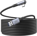 KIWI design Quest 3/2/1/ProおよびPico 4に対応したリンクケーブル、16フィート、ケーブルクリップ付き、高速PCデータ転送、VRヘッドセット用USB 3.0からUSB Cケーブル