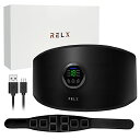 (ジェルシート不要) RELX EMSベルト 腹筋ベルト 母の日 (日本企業企画) 8枚の電極パッド 6種類モード 18段階強度 腹筋 腹筋マシーン トレーニン...