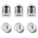 DiCUNO E26→E12 口金変換アダプター 電球ソケット 難燃性材料 最大仕事率200w 165度耐熱 6個セット