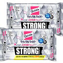 【 】【まとめ買い】クイックルワイパー フロア用掃除道具 立体吸着ウエットシート ストロング ガンコな油汚れ対応 12枚×2個