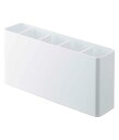 山崎実業(Yamazaki) シートまな板が収納できる ツールスタンド ワイド ホワイト 約W30×D6.8×H14.3cm タワー tower 奥行スリム 仕...