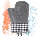 Doyime 耐熱ミトン 鍋つかみ シリコン オーブングローブ 300℃耐熱 やけど防止 女性の手にフィット シリコン素材 滑り止め やけど防止 防水 耐久性 ...