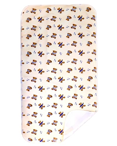 La Kissa おねしょシーツ 防水シーツ ベビー 70×120cm 【選べるデザイン】 四隅ゴム付き 綿100% 保育園 介護 生理 ペット (青くま70*120) La Kissa おねしょシーツ 防水シーツ ベビー 70×120cm 【選べるデザイン】 四隅ゴム付き 綿100% 保育園 介護 生理 ペット (青くま70*120)