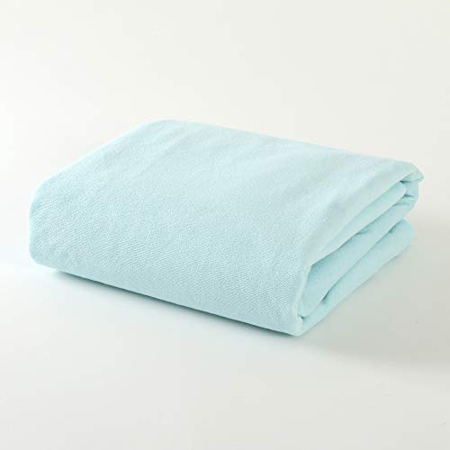 イクズス 綿100% 防水 おねしょシーツ ダブル 140x210cm 1枚 (サックス)