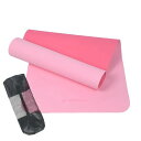 yogiRock (ヨギロック) ヨガマット 183×61cm 大きめ TPE 6mm 滑り止め 袋付 セット トレーニングマット ピラティスマット 【SGS認...
