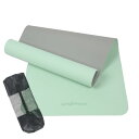 yogiRock (ヨギロック) ヨガマット 145 ×61cm 小さめ TPE 6mm 滑り止め 袋付 セット トレーニングマット ピラティスマット 【SGS...