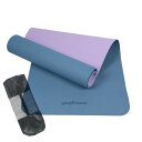yogiRock (ヨギロック) ヨガマット 183 ×61cm 大きめ TPE 6mm 滑り止め 袋付 セット トレーニングマット ピラティスマット 【SGS...