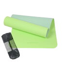yogiRock (ヨギロック) ヨガマット 183×61cm 大きめ TPE 6mm 滑り止め 袋付 セット トレーニングマット ピラティスマット 【SGS認...