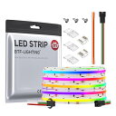 BTF-LIGHTING FCOB WS2811 IC RGB IC LEDテープライト 高密度 フレキシブル 均一光 5M 630LEDs/m 3PIN RG...