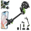 Hemmotop スマホホルダー 車 フロントガラス 吸盤式 車載ホルダー 超強力真空吸盤 洗える 耐荷重5kg 真空吸着式スマホホルダー 安定 360度自由回...