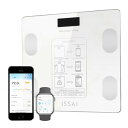 【ISSAI OSAKA】体重計 体脂肪計 スマホ連動 日本語説明書 ダイエット 電池付属 専用アプリ 乗るだけ ヘルスメーター デジタル 筋トレ 白 ホワイト (ホワイト)(4)