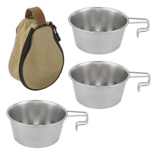 NANGOGEAR(南湖 キャンプ ギア) シェラカップ 深型 ステンシェラ #450 3pcs 収納ケース付き 18-8ステンレス製 21120(S-360-3P+B) NANGOGEAR(南湖 キャンプ ギア) シェラカップ 深型 ステンシェラ #450 3pcs 収納ケース付き 18-8ステンレス製 21120(S-360-3P+B)