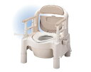 アロン化成 安寿 ポータブルトイレFX-CP 暖房便座 ベージュ