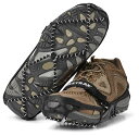 YakTrax Pro ヤクトラックス ランニング用チェーンスパイク スノースパイク アイススパイク アイゼン ブラック 靴底用滑り止め ステンレススチールコイル 登山 雪山 トレッキング ウォーキン