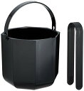 茶谷産業 アクリル アイスバケット(トング付) ブラック 122-016