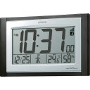 リズム(RHYTHM) シチズン 掛け時計 電波時計 デジタル 置き掛け兼用 温度 湿度 カレンダー 表示 茶 (木目仕上) 157×240×40mm CITI...