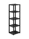 ライクイット (like-it) 靴収納 シューズラック スリム 5段 約幅23.8x奥28.5x高93cm ブラック 日本製 CUBE ショートブーツ収納 省スペース 組み立て簡単 玄関