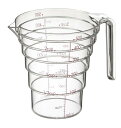 山崎実業 電子レンジ対応 段々計量カップ 500ML クリア 2700