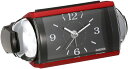 セイコークロック(Seiko Clock) セイコー クロック 目覚まし時計 アナログ 大音量 ベル音 PYXIS ピクシス RAIDEN ライデン 赤 メタリ...