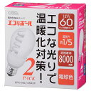 オーム(OHM)エコナボール60W形口金E26電球色2個入り EFA15EL/12NX2P EFA15EL/12NX2P