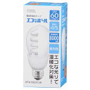 オーム電機 電球形蛍光灯 エコなボール60W形口金E26昼光色 EFA15ED/12N EFA15ED/12N