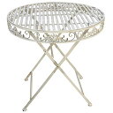 住まいスタイル ブランティーク アイアンテーブル70 (幅70×奥行70×高さ74.5cm) ホワイト SPL-6628WHT(SST)
