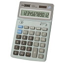 ADESSO 中型卓上電卓 12桁 ビッグディスプレイ D‐9012 グレー