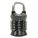 Master Lock (マスターロック) 南京錠 ダイヤル 暗証番号設定 本体幅38mm 吊高内径24mm 防犯 1535JADBLK ブラック