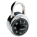 Master Lock (マスターロック) 南京錠 ダイヤル 暗証番号固定 本体幅48mm 吊高内径19mm ステンレス 防犯 1500JAD ブラック