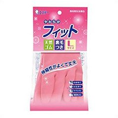 [エステー] ファミリー やわらかフィット 天然ゴム 中厚手 L ピンク(3)