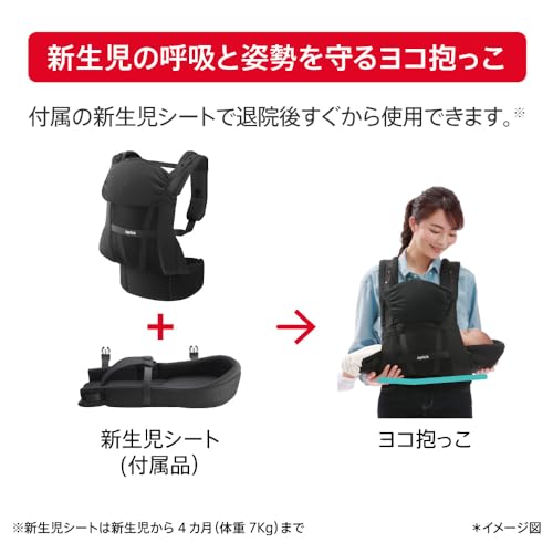 Aprica(アップリカ) 抱っこ紐 コランハグ ライト 0か月~36か月まで 新生児から使える 横抱っこ可能 5WAY (ネイビー) 39388