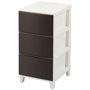 サンカ ルームス 収納 チェスト ブラウン スリム 3段 (幅34×奥行42×高さ68cm) スルっと引き出せて スキッと締まる引き出し キズ付きにくいマット加工パネル 簡単組み立て おしゃれ 収納ケー