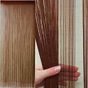 ストリングカーテン 間仕切り 高さ 200 cm 横 100 cm 洋風すだれ おしゃれ 紐 のれん ロング 暖簾 高さ インテリア ひものれん フリンジ インテリア 北欧 モダン アジアン 調 タペストリー (ブラ
